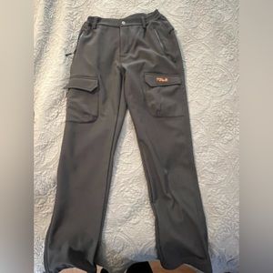 Nonwe men's gray snow pants, size 28 waist, 32 length
